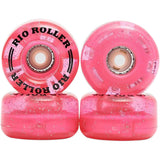 Rio Roller Light Up Quad Roller Skate Wheels 58mm - Pink Glitter