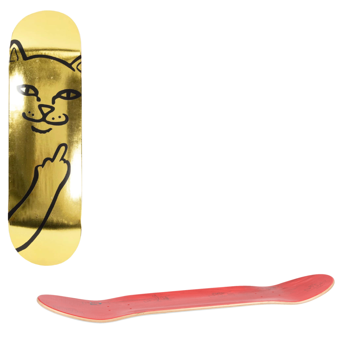 RIPNDIP Lord Nermal Skateboard Deck - Gold Foil 8.25"