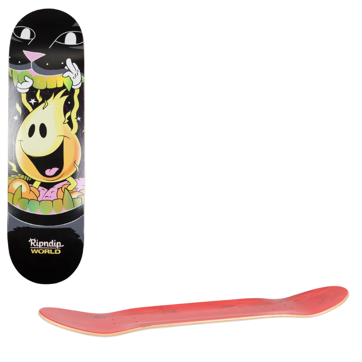 RIPNDIP x World Industries Skateboard Deck - Flame Jerm 8.5"