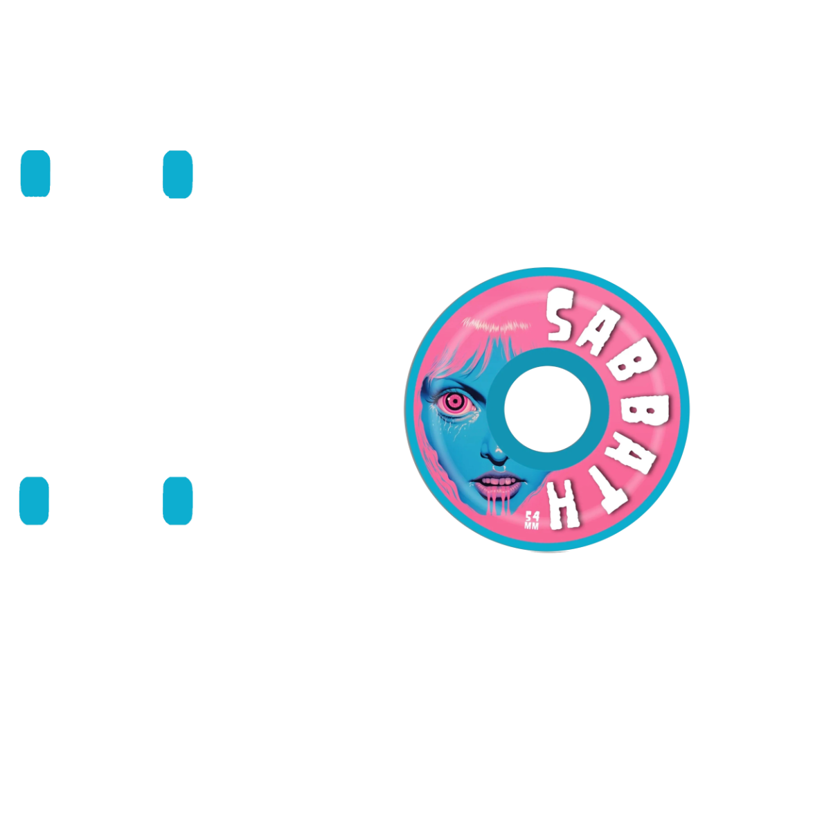 Sabbath Wheels Sci-Fi Blue Skateboard Wheels 54mm