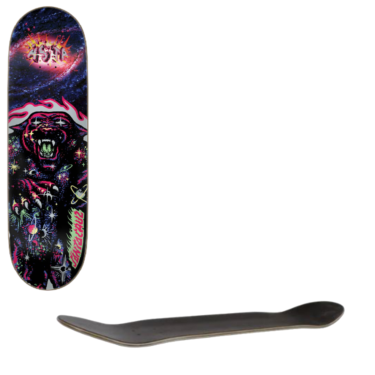 Santa Cruz VX Cosmic Cat Galaxy Skateboard Deck - Asta 8"