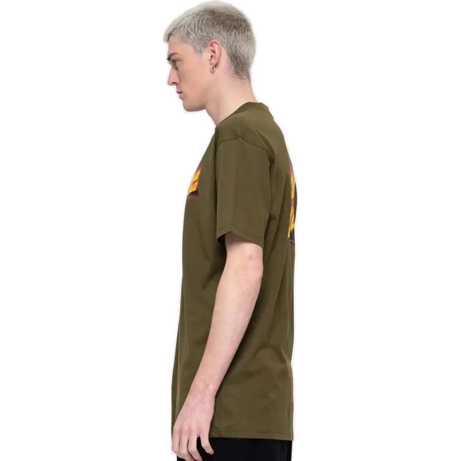 Santa Cruz Flamed Not A Dot T Shirt - Uniform Green