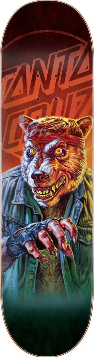 Santa Cruz Everslick Skateboard Deck - Werewolf Biker