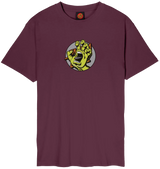 Santa Cruz Hand Dot T-Shirt - Dark Cherry
