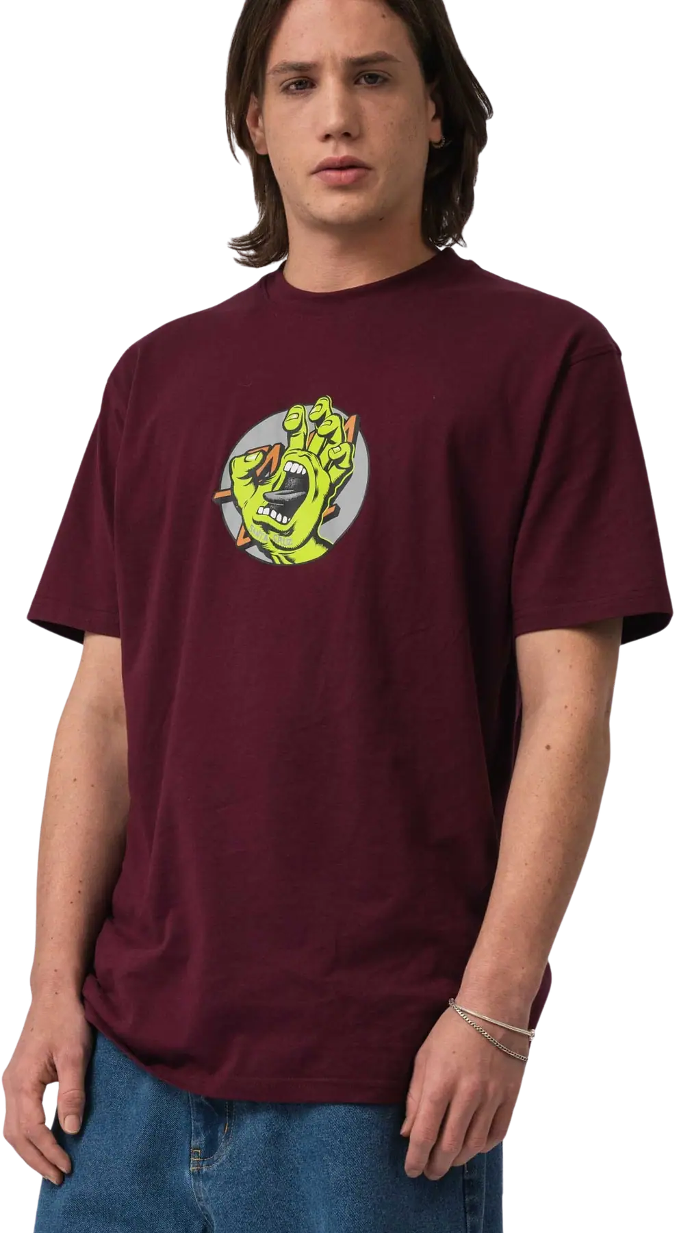 Santa Cruz Hand Dot T-Shirt - Dark Cherry - image 2