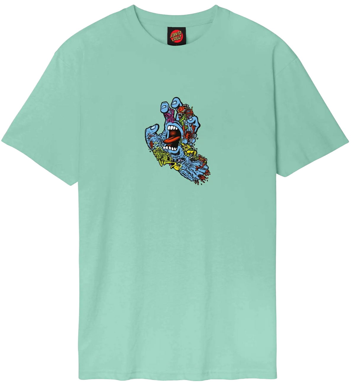 Santa Cruz Roskopp Screaming Five Front T-Shirt - Mint