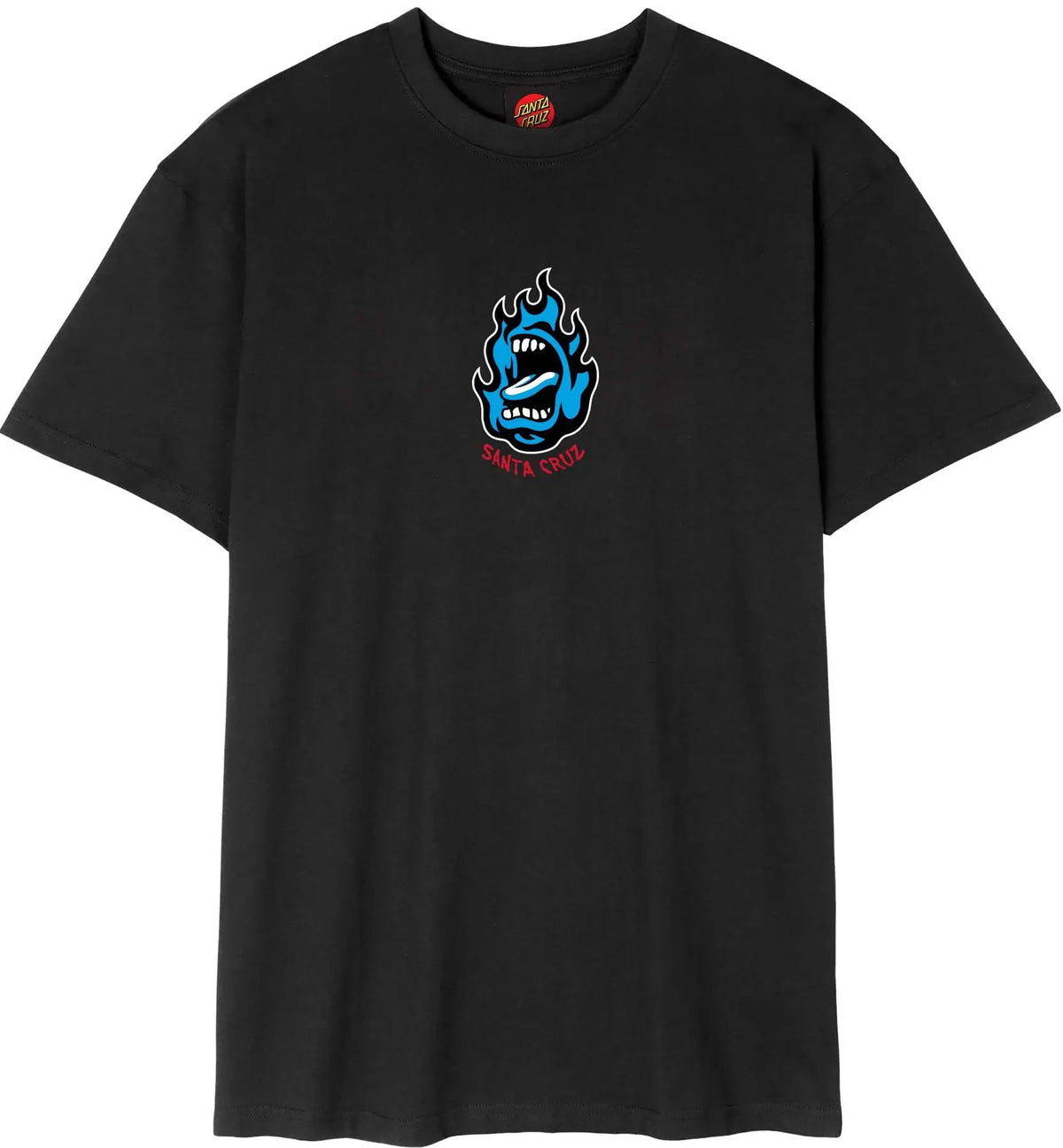 Santa Cruz Screaming Flame Front T-Shirt - Black