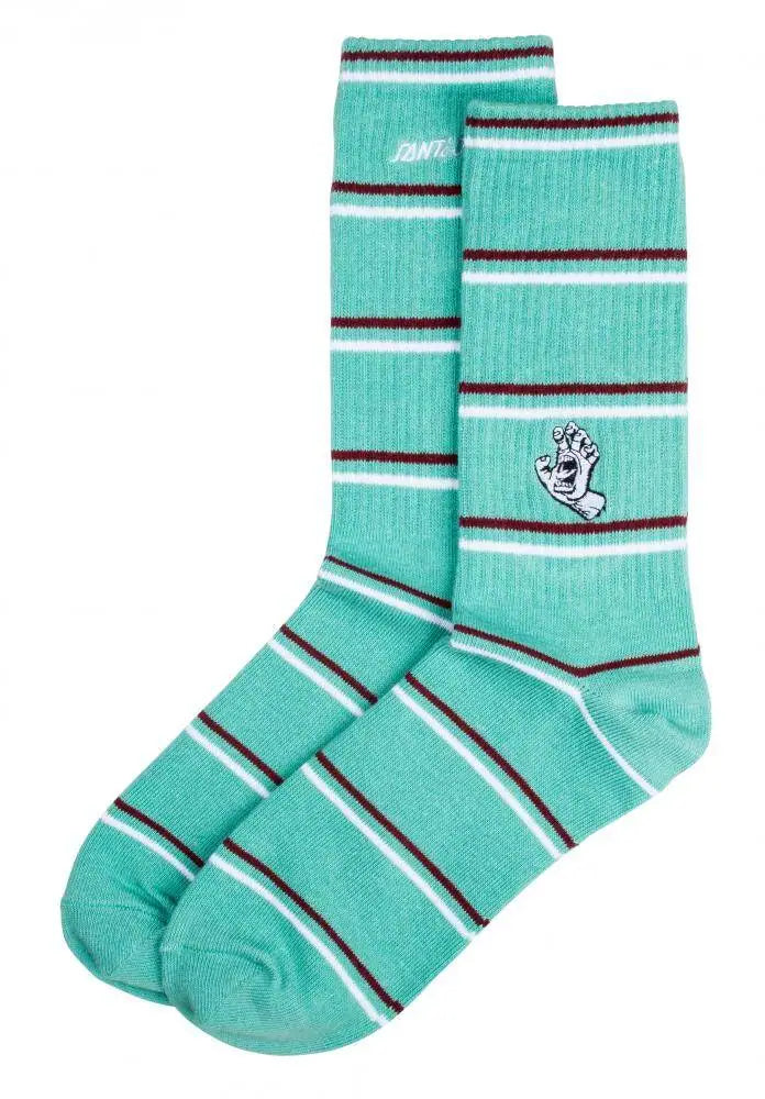 Santa Cruz Screaming Hand Socks - Mint/Mini Hand
