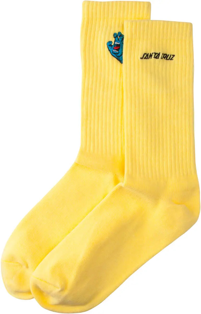 Santa Cruz Screaming Hand Socks - Banana/Mini Hand