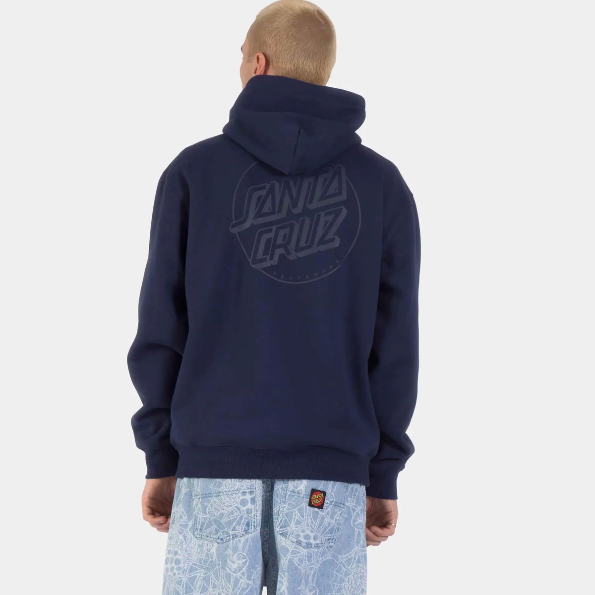 Santa Cruz Tonal Opus Dot Stripe Hoodie - Midnight Blue - image 4