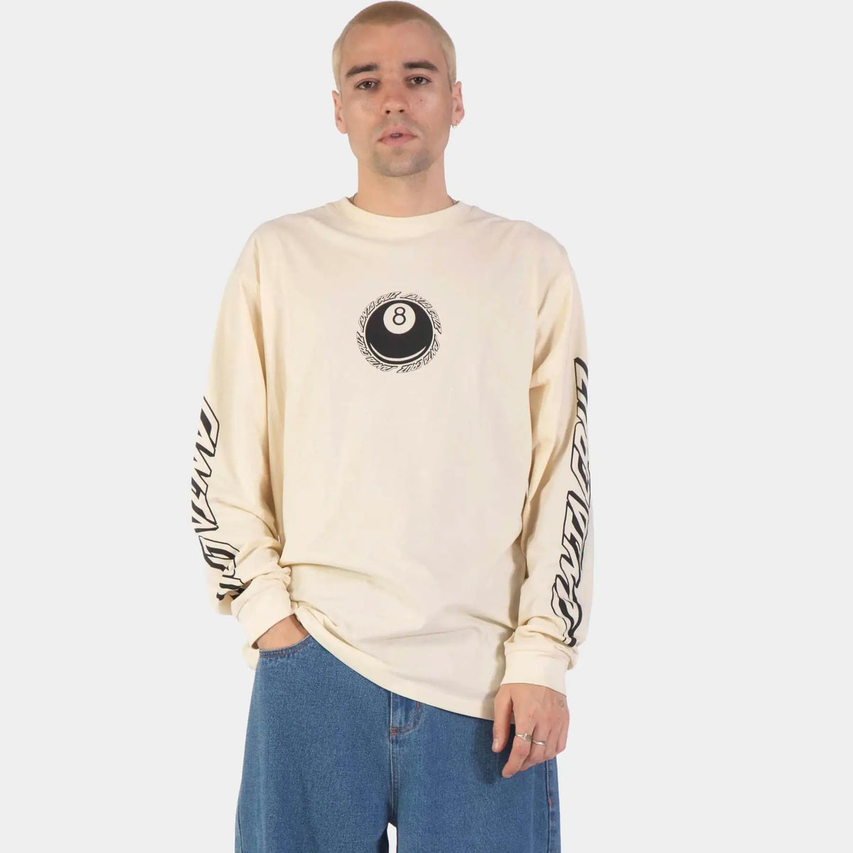 Santa Cruz Winkowski Hachi Ball LS T-Shirt - Wax Paper - image 3