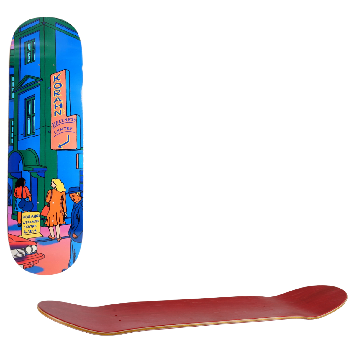 Skateboard Cafe High Street Skateboard Deck - Korahn's Wellness Centre 8.5"