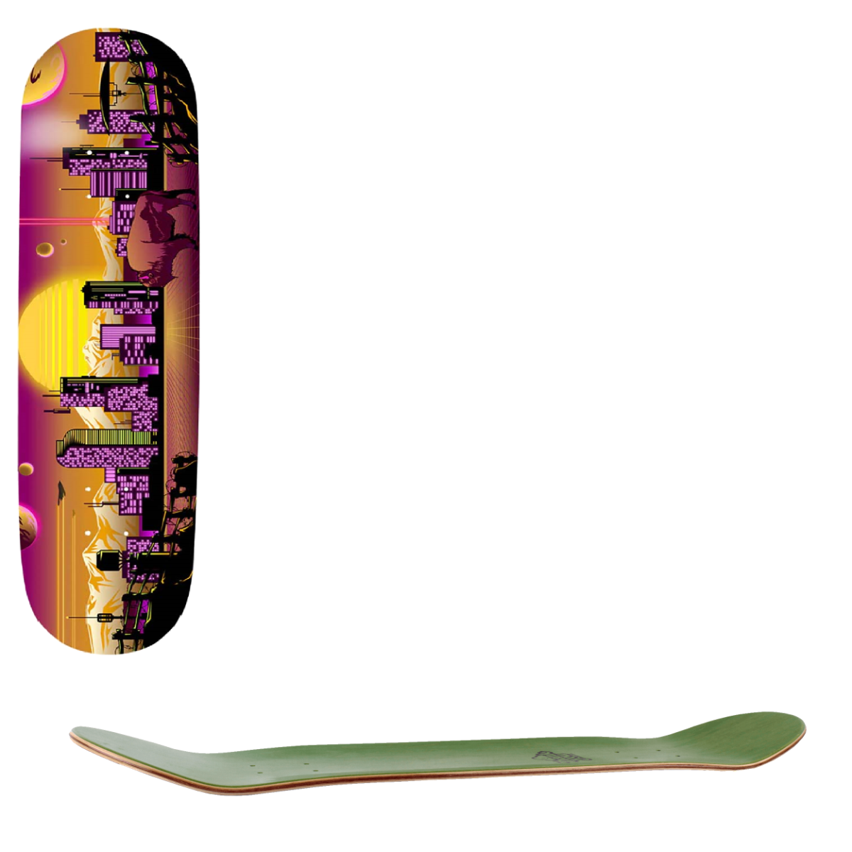 Thank You Vapor Wave Skateboard Deck - Reyes 8.38"