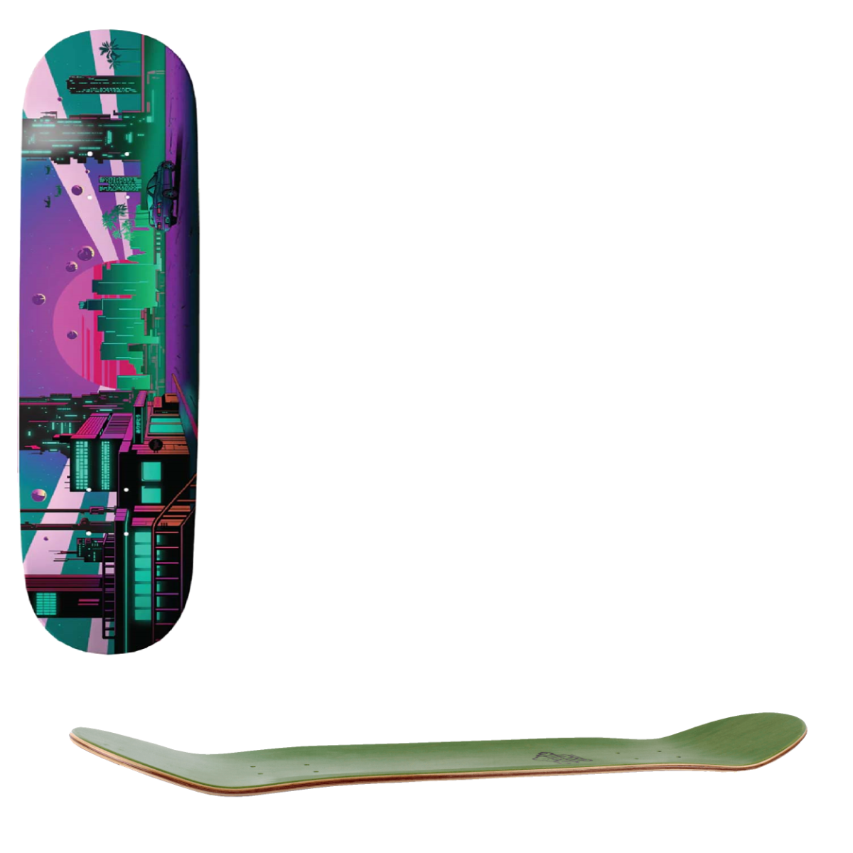 Thank You Vapor Wave Skateboard Deck - Song 8.12"