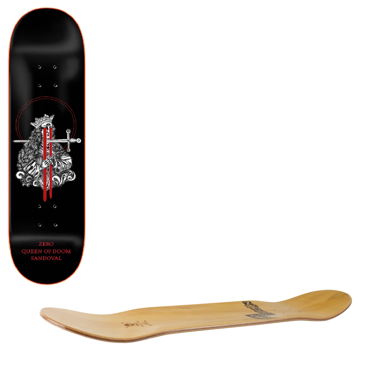 Zero Queen Of Doom Skateboard Deck - Sandoval 8.375"