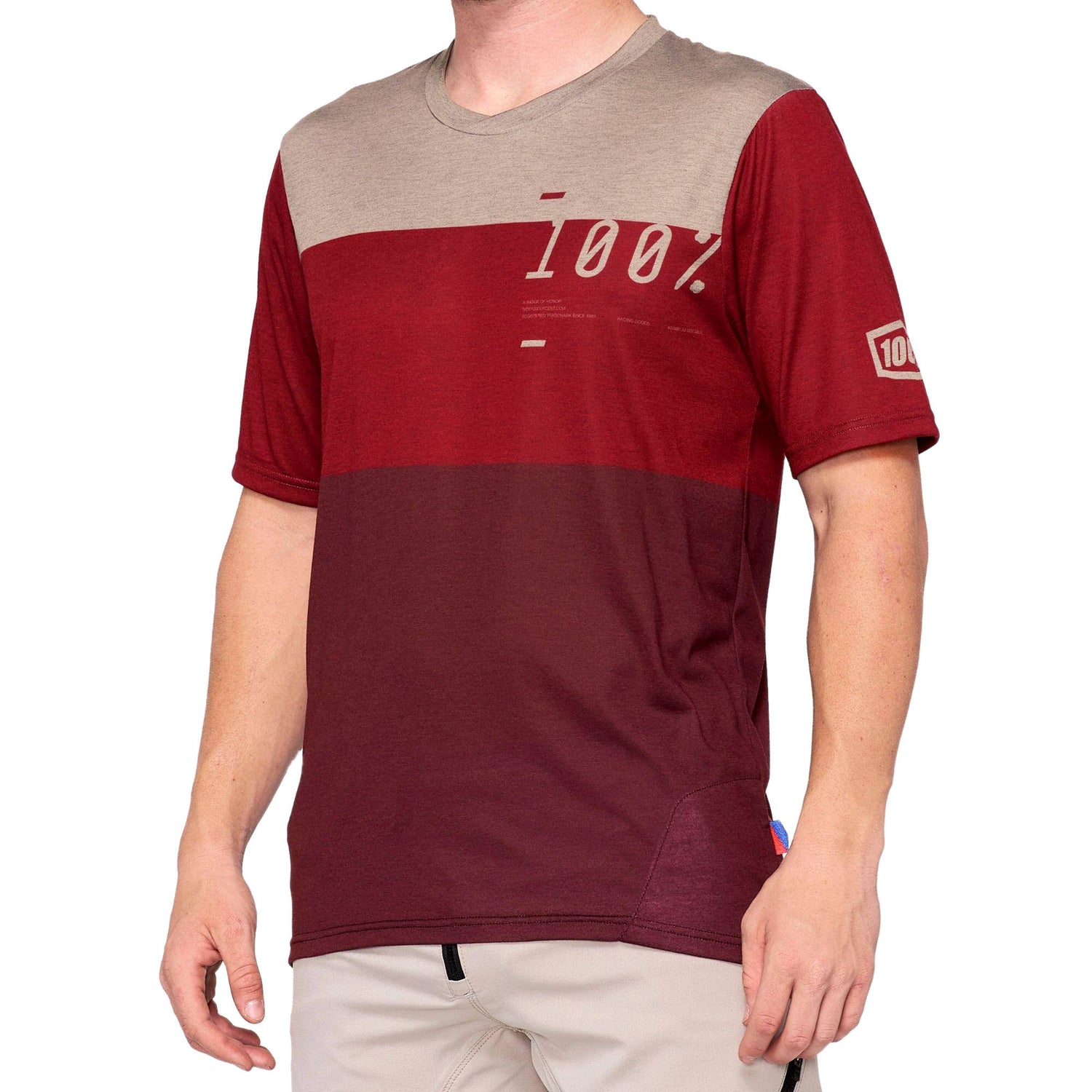 100% Airmatic Jersey - Brick/Dark Red LRG
