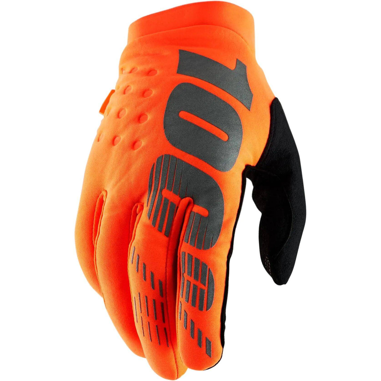 100% Brisker Youth Protective Gloves - Orange/Black