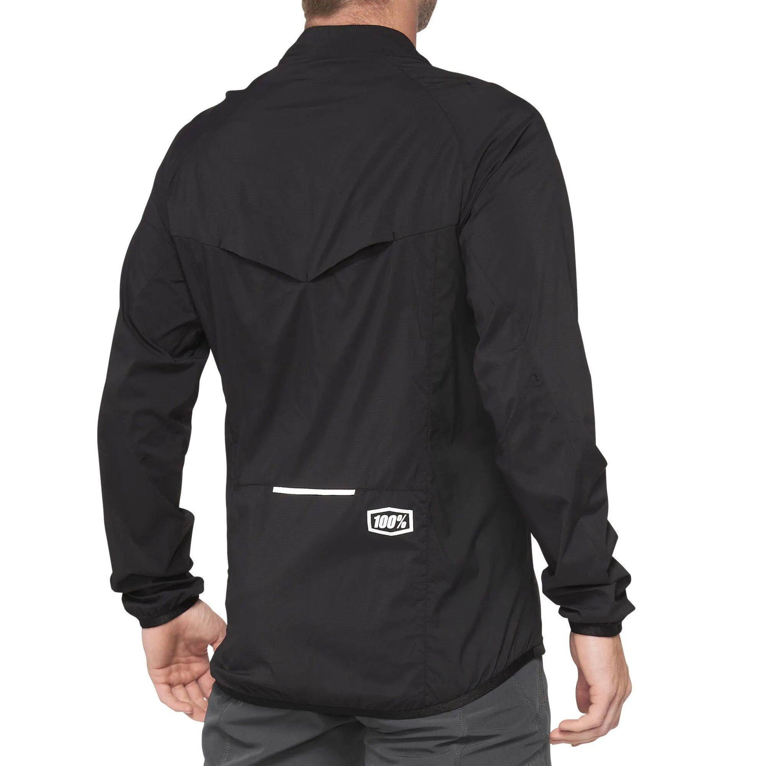 100% Corridor Stretch Windbreaker Jacket - Black