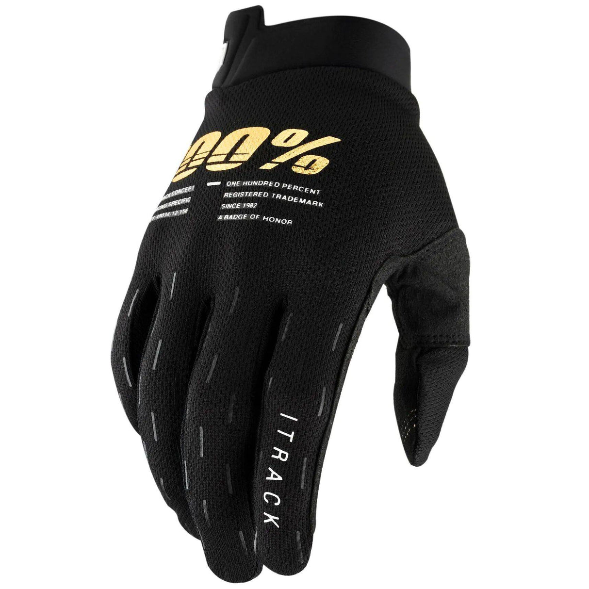 100% iTrack Protective Gloves - Black