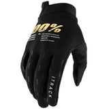 100% iTrack Protective Gloves - Black