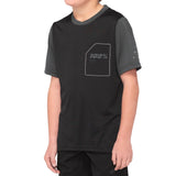 100% Ridecamp Youth Jersey - Black/Charcoal Yth LRG