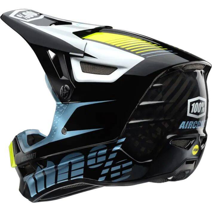100% Aircraft DH Full Face Helmet - Fiji Black