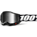 100% Accuri 2 MTB/MX Goggles - Black (Mirror Silver Lens)
