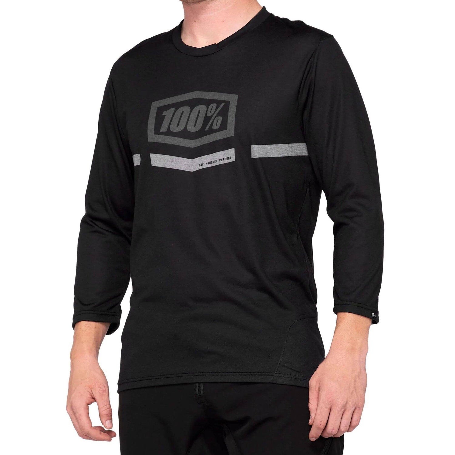 100% Airmatic 3/4 Sleeve Jersey - Black SML