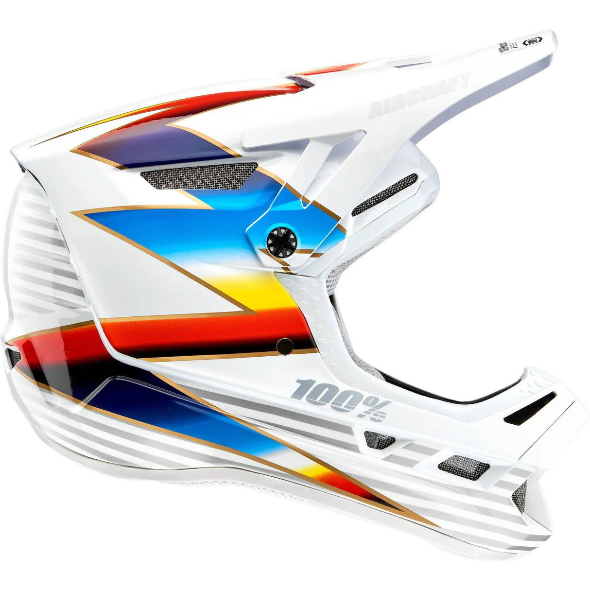 100% Aircraft Composite Full Face Downhill/BMX Helmet - Knox/White