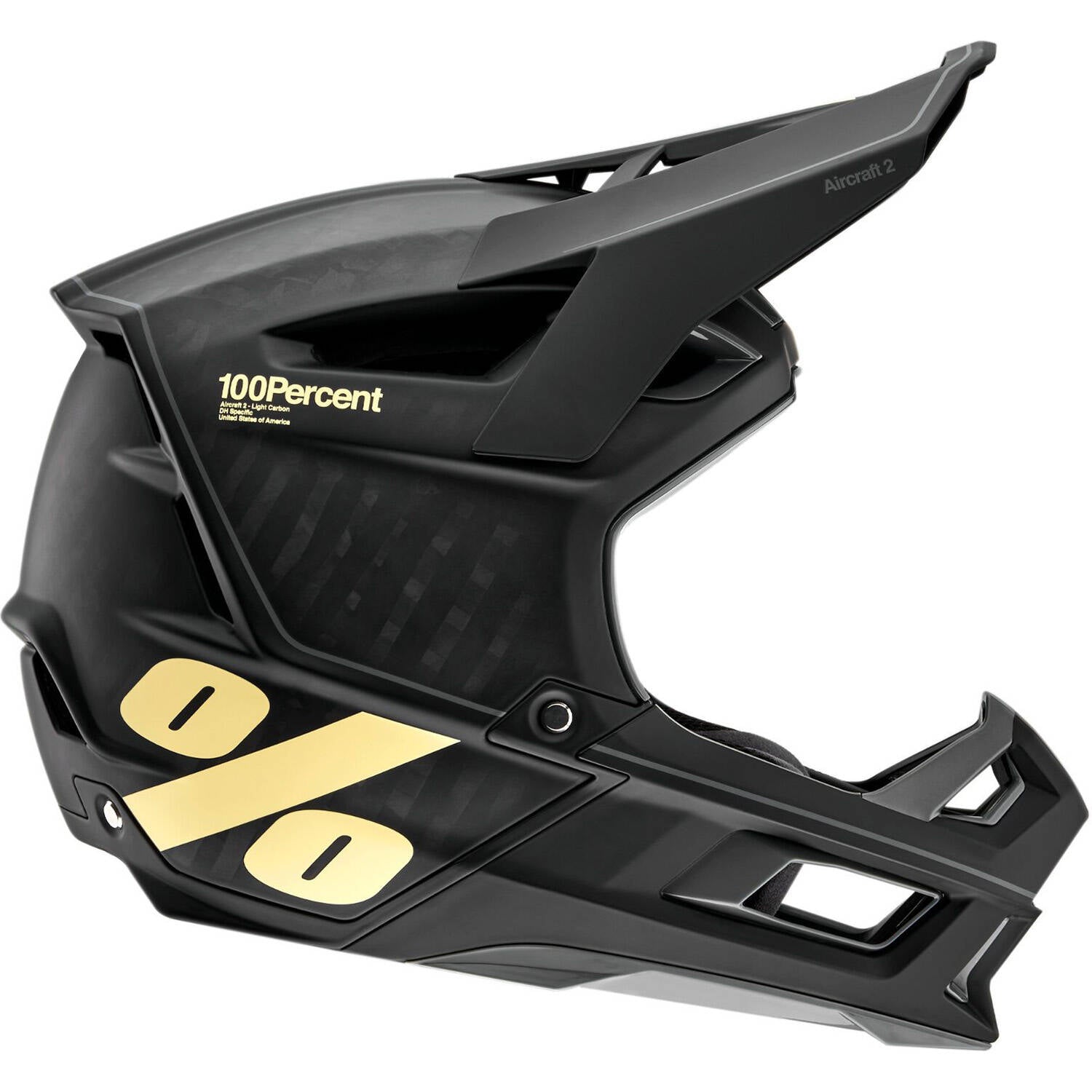 100% Aircraft 2 Full Face Downhill/BMX Helmet - Black/Light Yellow