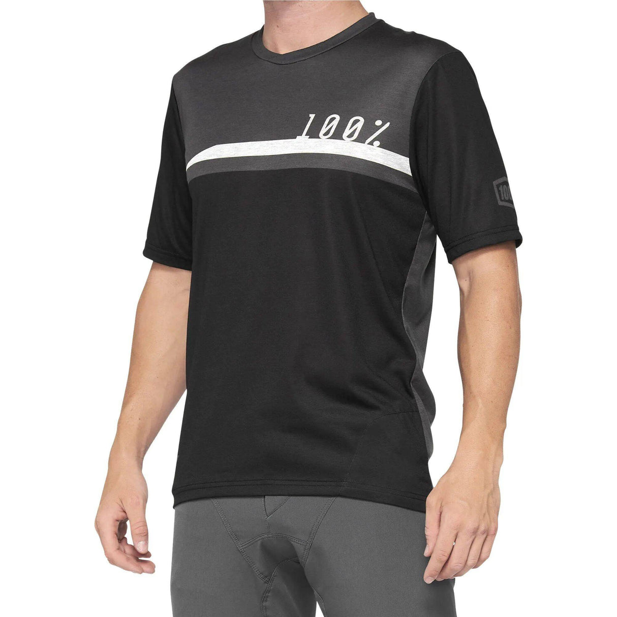 100% Airmatic Short Sleeve Jersey - Black/Charcoal