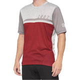 100% Airmatic Jersey - Cherry/Grey