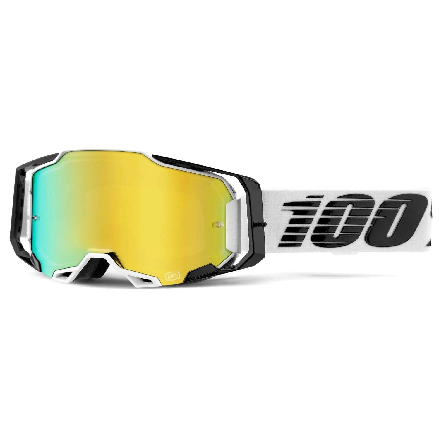 100% Armega MTB/MX Goggles - Atmos (Mirror Gold Lens)
