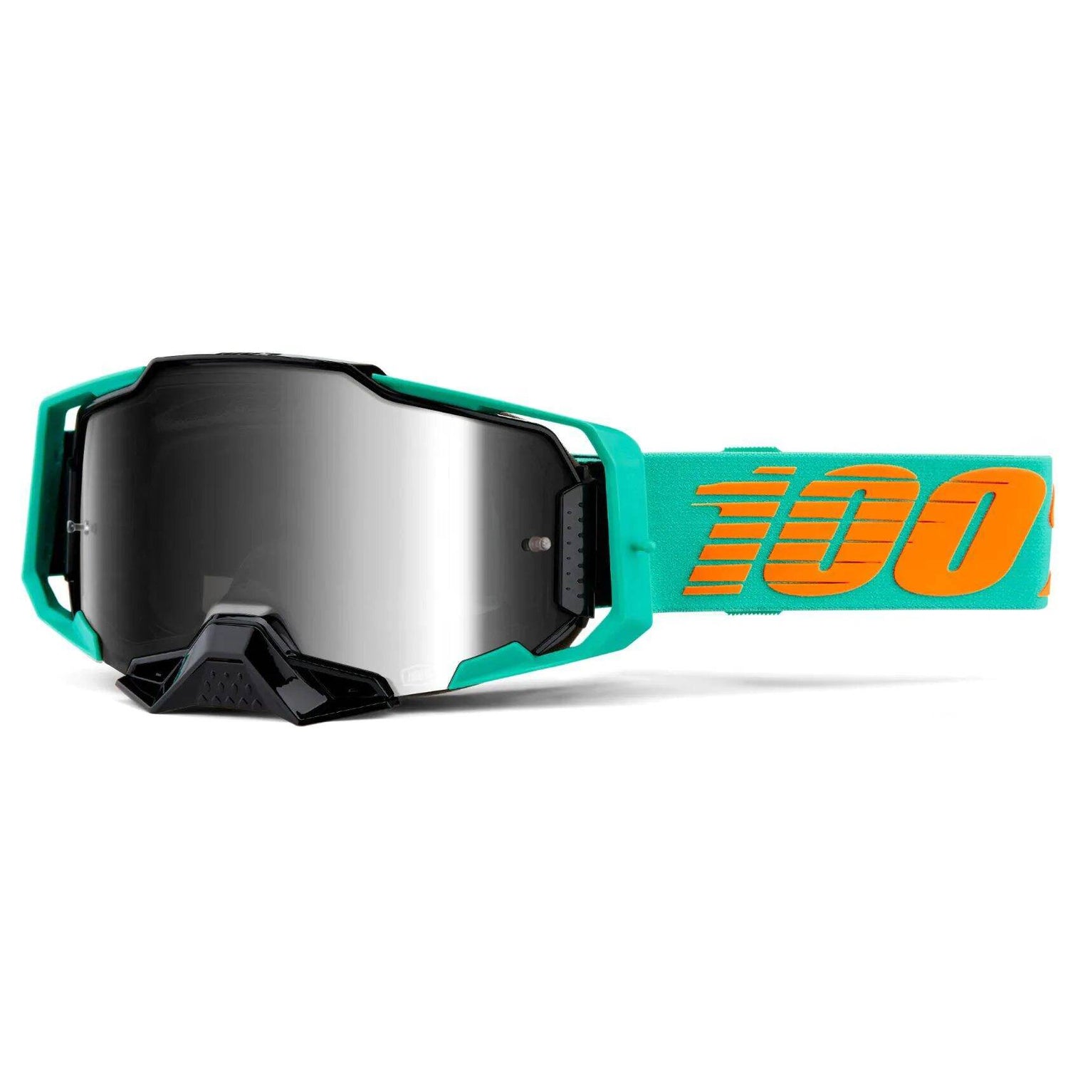 100% Armega MTB/MX Goggles - Clark (Silver Flash Mirror Lens)
