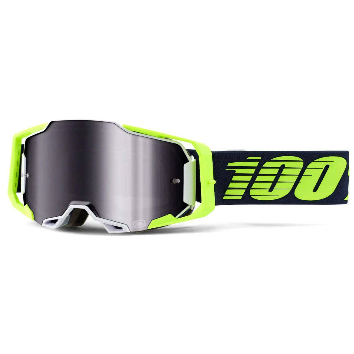 100% Armega MTB/MX Goggles - Deker (Mirror Silver Lens)