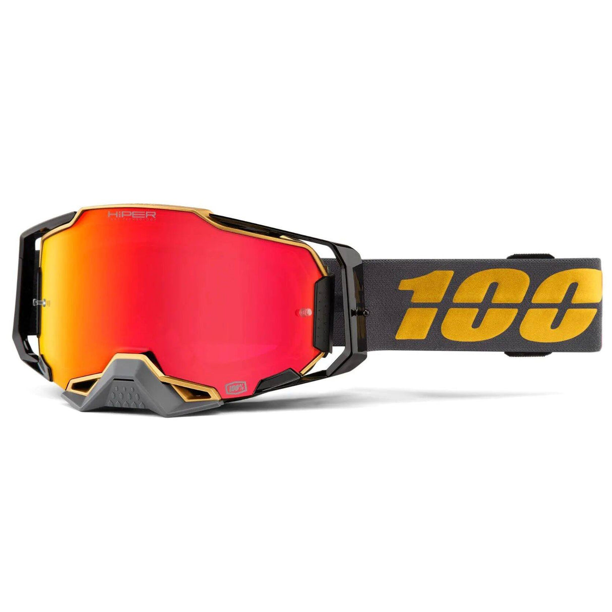 100% Armega MTB/MX Goggles - Falcon 5 (HiPER Red Mirror Lens)