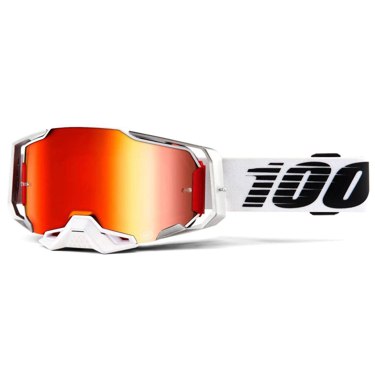 100% Armega MTB/MX Goggles - Lightsaber (Red Mirror Lens)