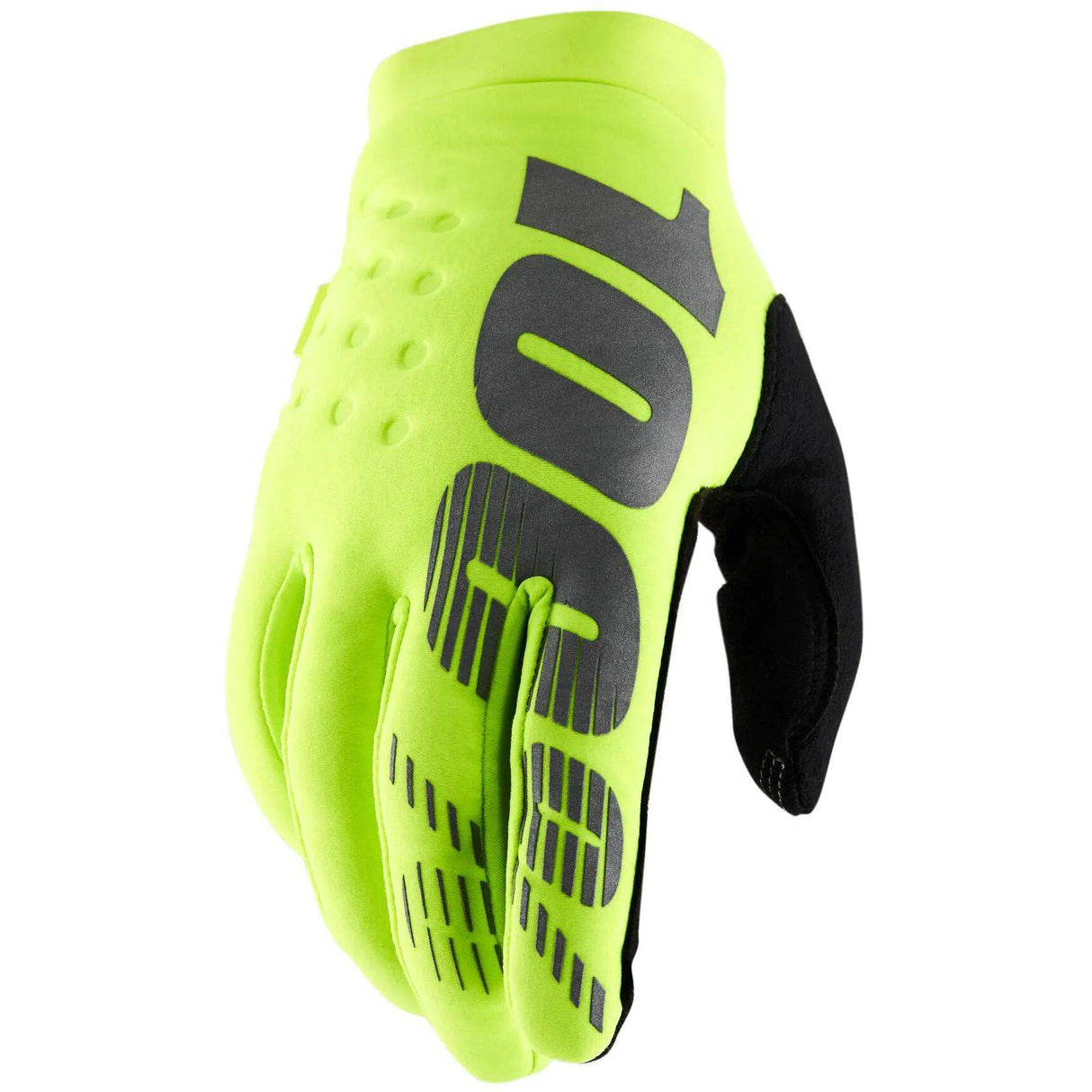 100% Brisker Protective Gloves - Fluo Yellow