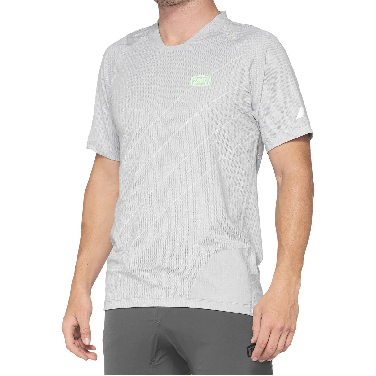 100% Celium Jersey - Vapour/Lime