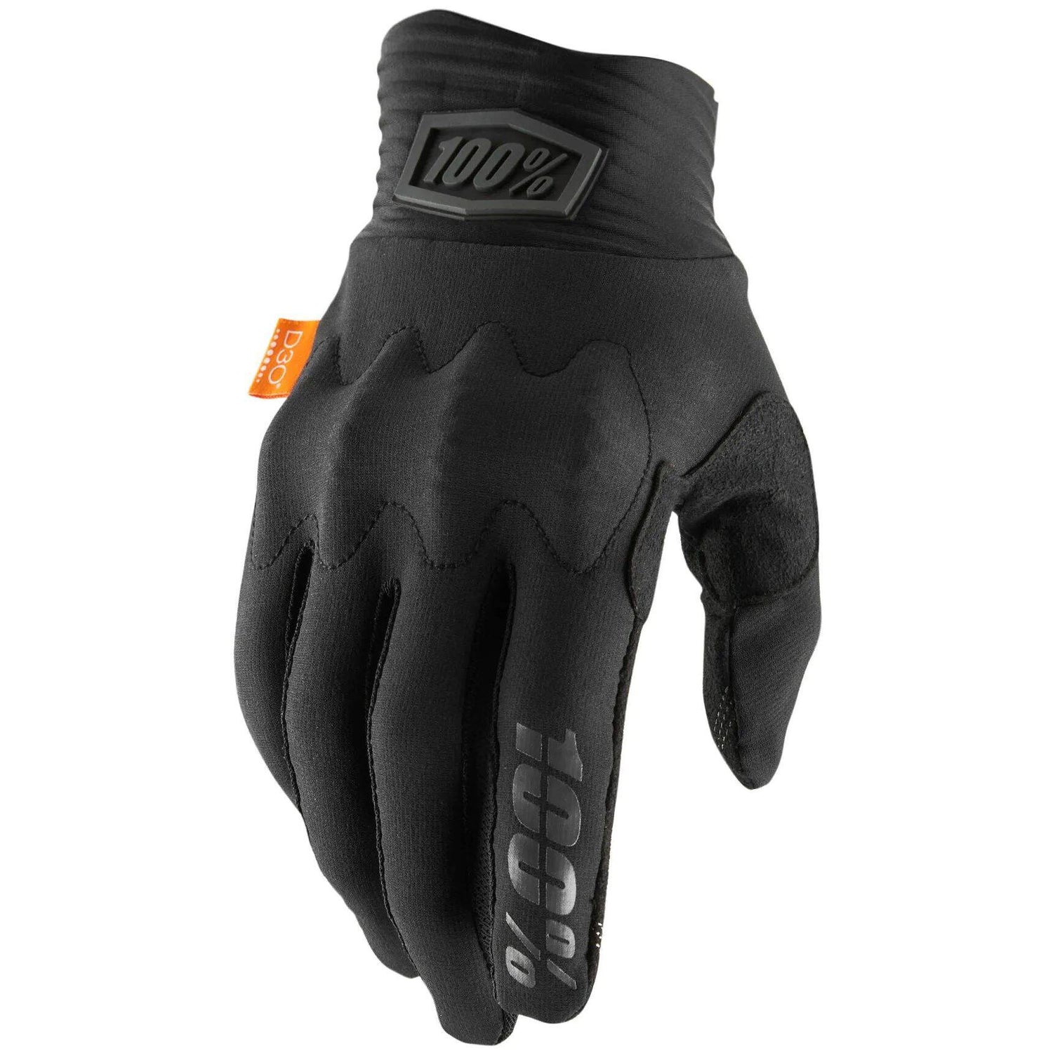 100% Cognito D30 Protective Gloves - Black/Charcoal
