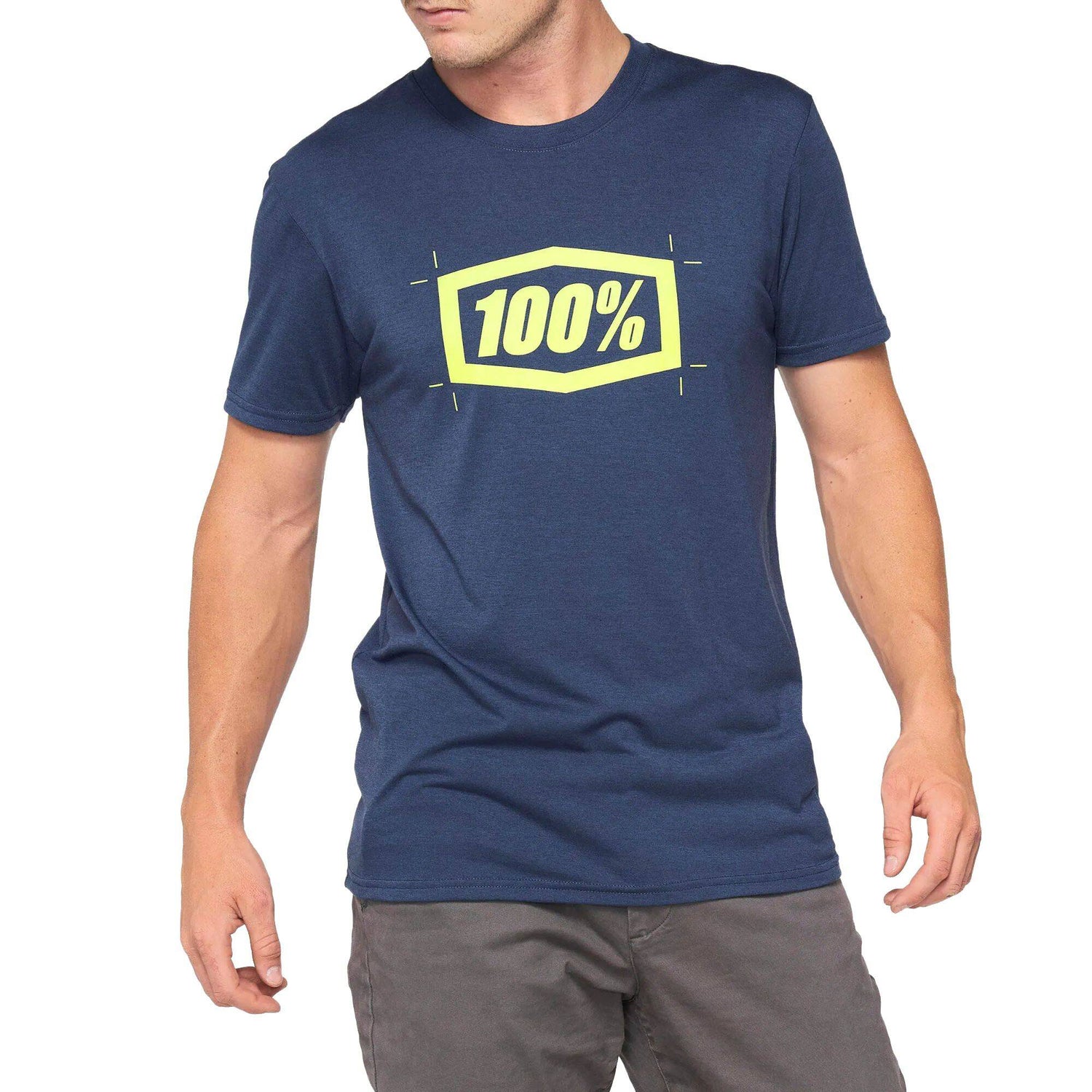 100% Cropped Tech T Shirt - Navy