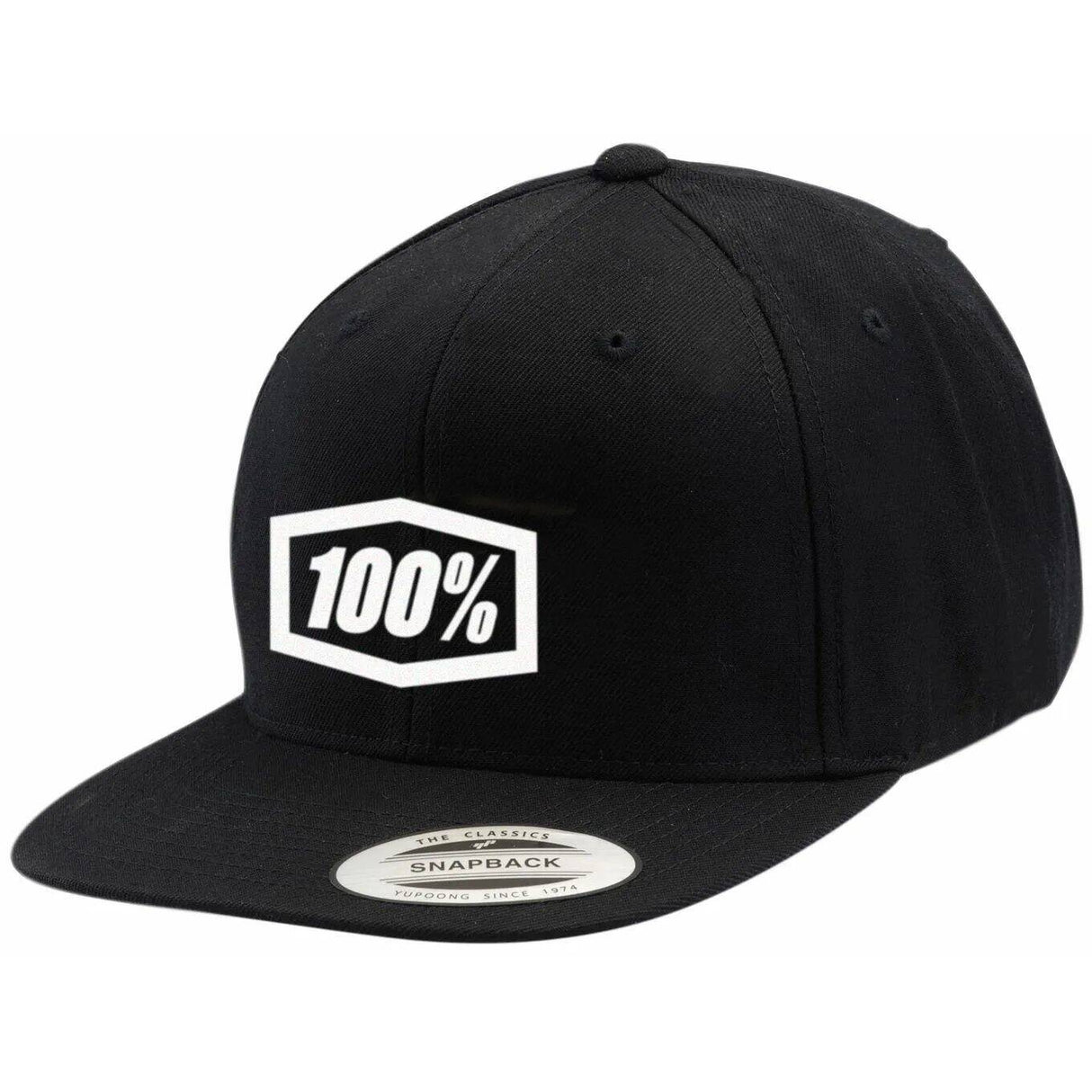 100% Essential Snapback Cap - Black