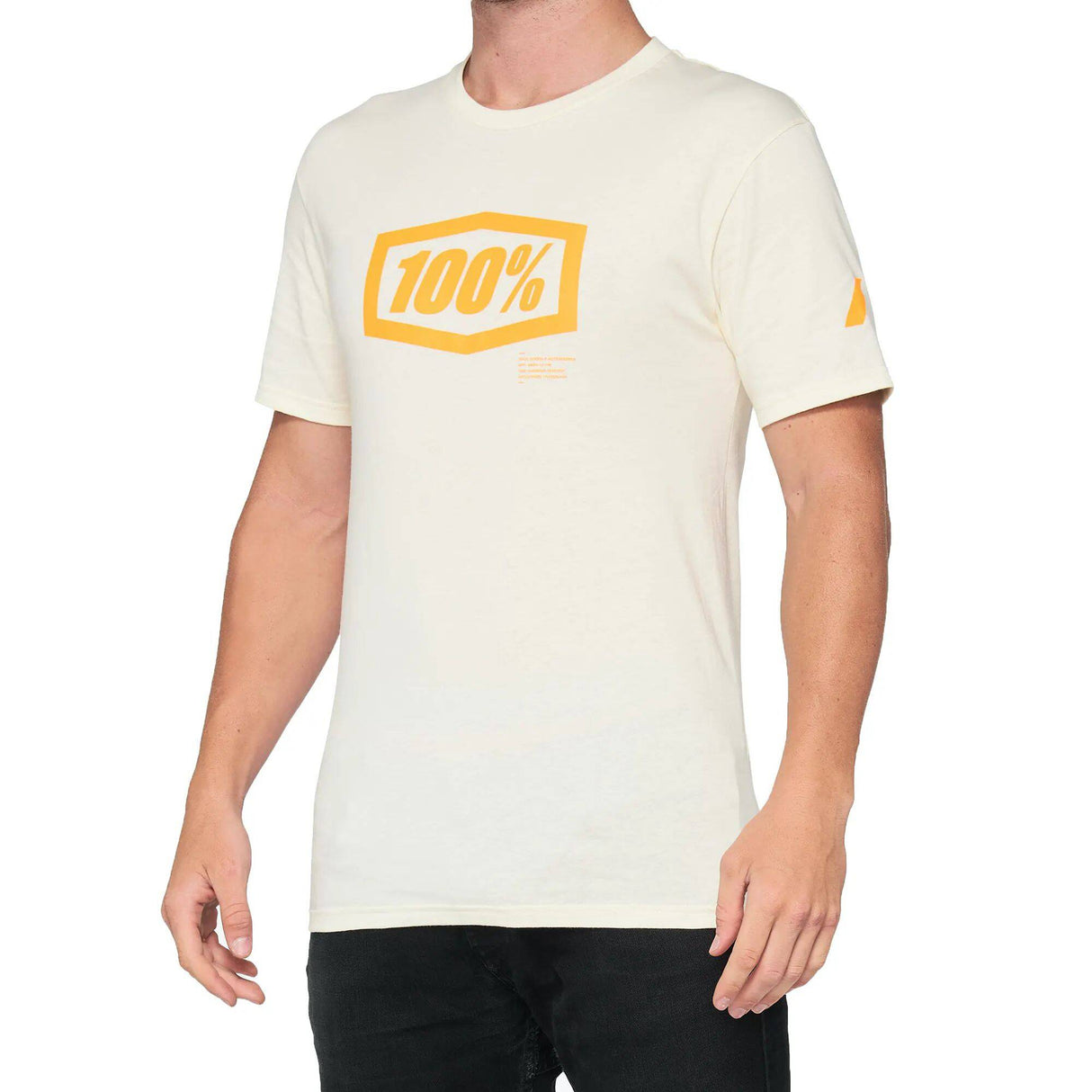 100% Essential T Shirt - Chalk/Orange