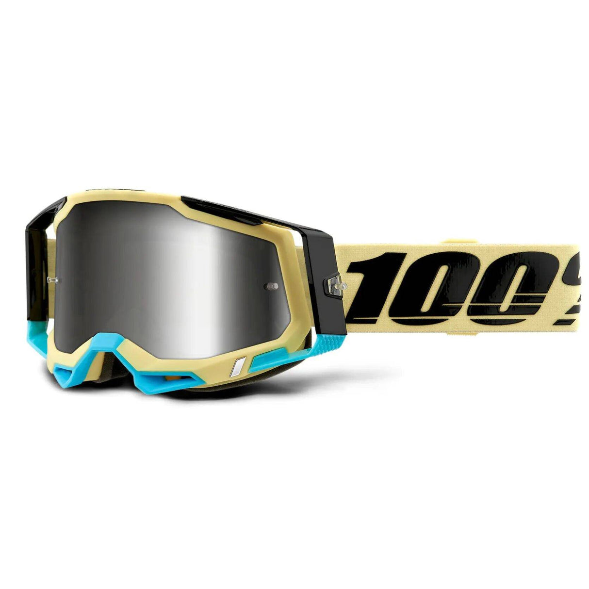 100% Racecraft 2 MTB/MX Goggles - Airblast (Mirror Silver Lens)
