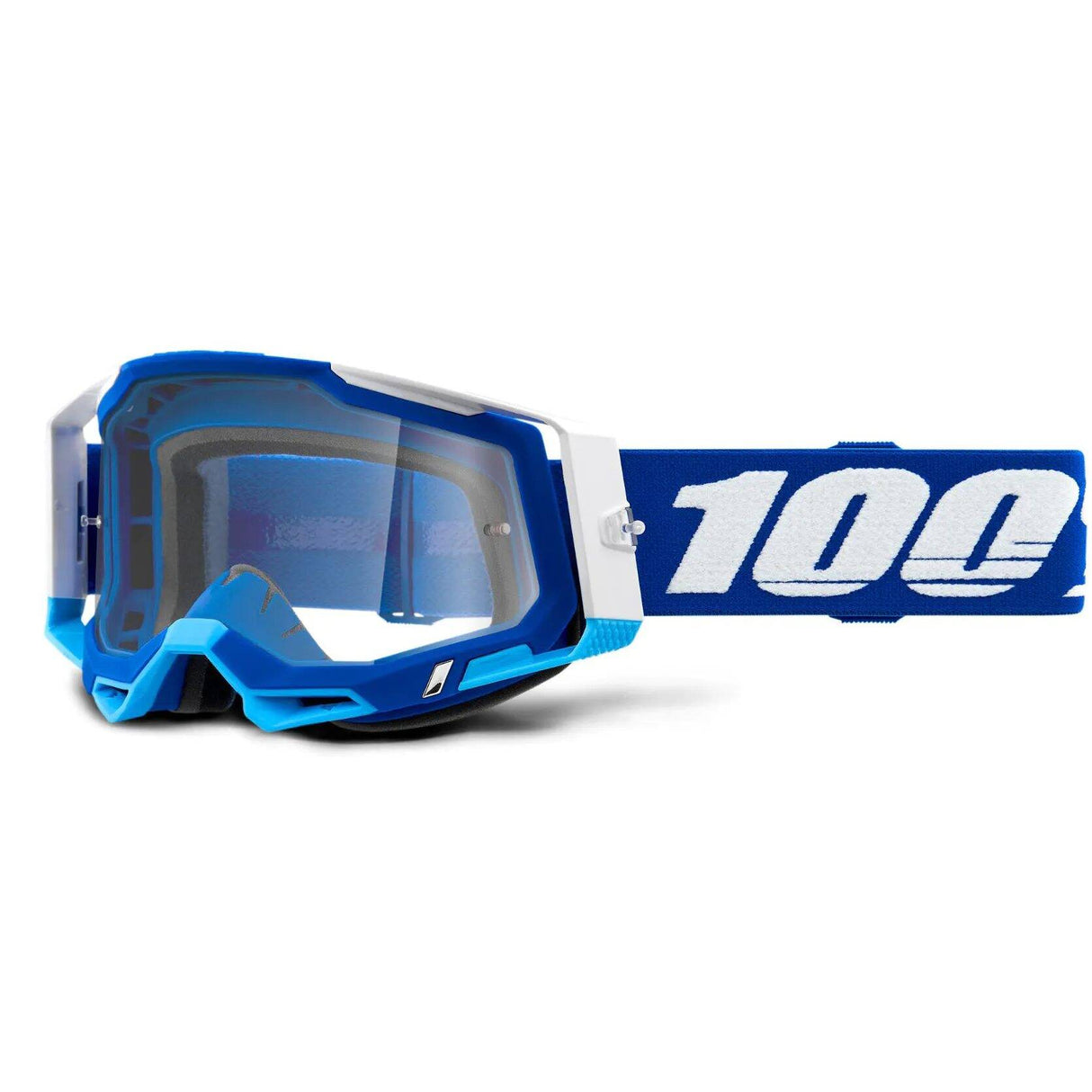 100% Racecraft 2 MTB/MX Goggles - Blue (Clear Lens)