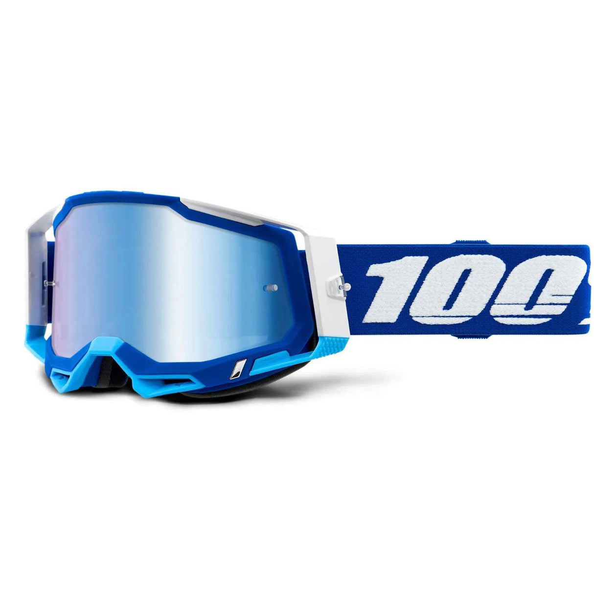 100% Racecraft 2 MTB/MX Goggles - Blue (Mirror Blue Lens)