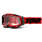 100% Racecraft 2 MTB/MX Goggles - Red (Clear Lens)