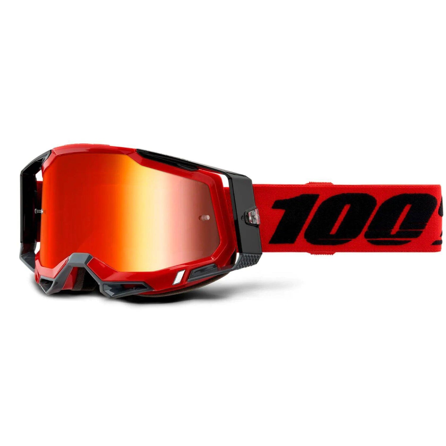 100% Racecraft 2 MTB/MX Goggles - Red (Mirror Red Lens)