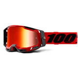 100% Racecraft 2 MTB/MX Goggles - Red (Mirror Red Lens)