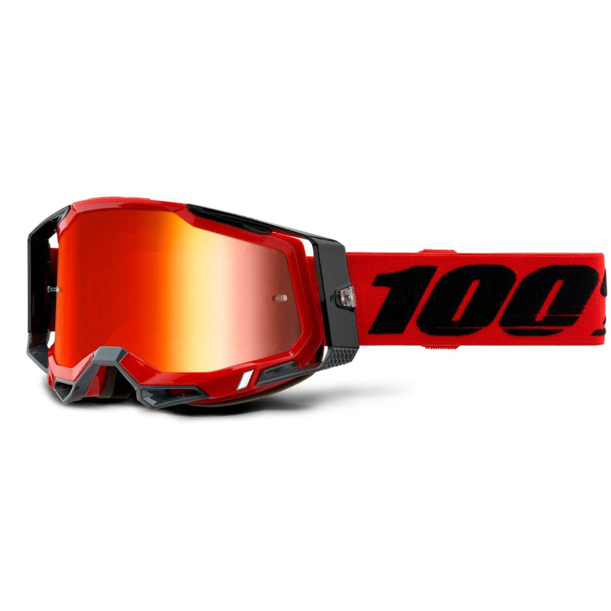 100% Racecraft 2 MTB/MX Goggles - Red (Mirror Red Lens)